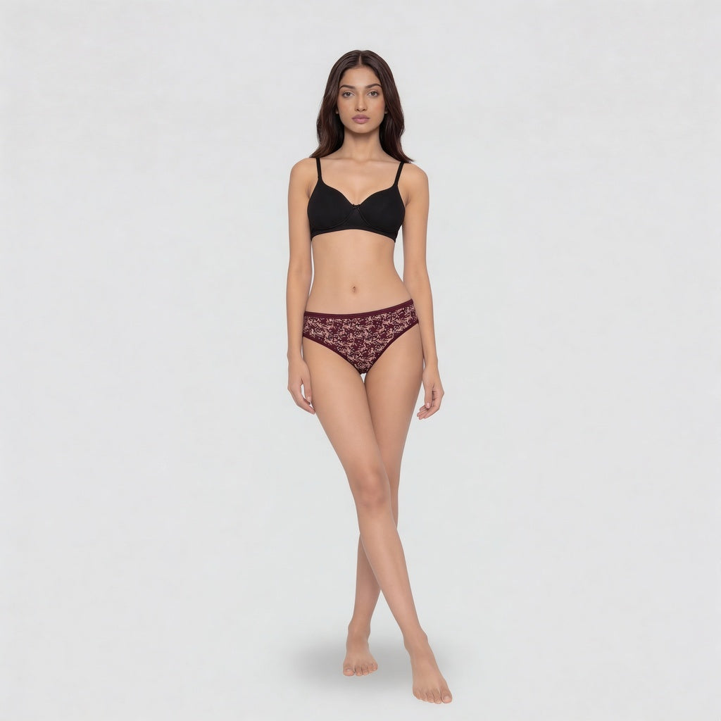 Cotton Abstract High Leg Panties - Pack of 3