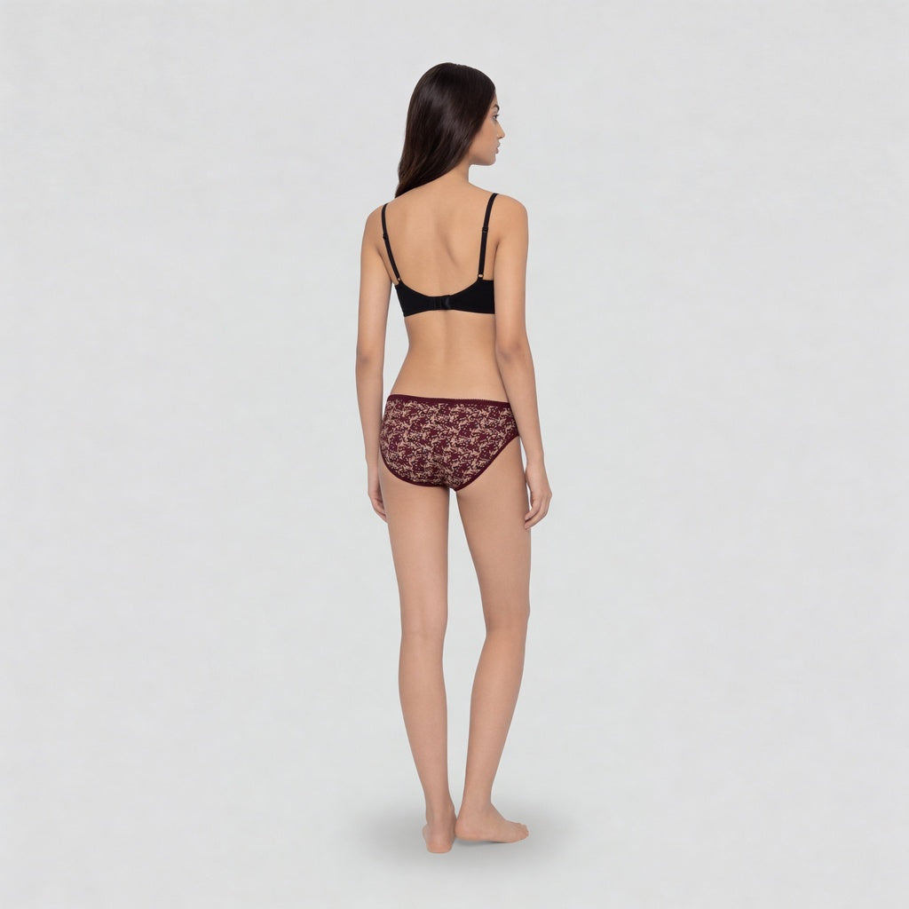 Cotton Abstract High Leg Panties - Pack of 3