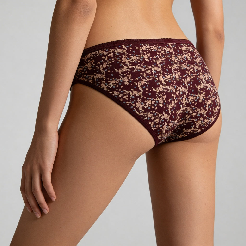 Cotton Abstract High Leg Panties - Pack of 3
