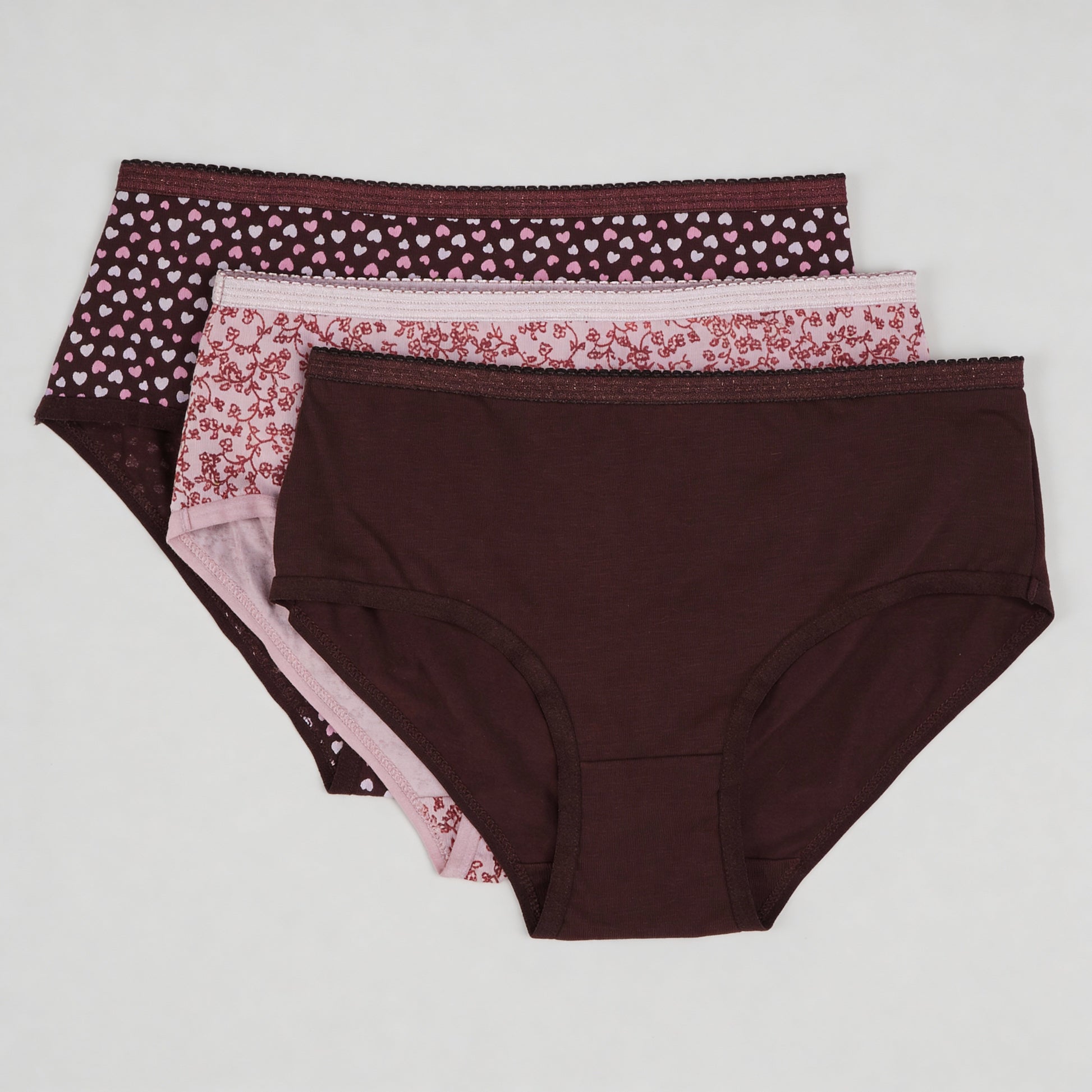 High Rise Printed Full Brief Panties - Pack of 3