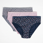 Cotton Printed High Leg Panties - Pack of 3