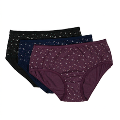 Cotton Printed Hipster Panties - Pack of 3