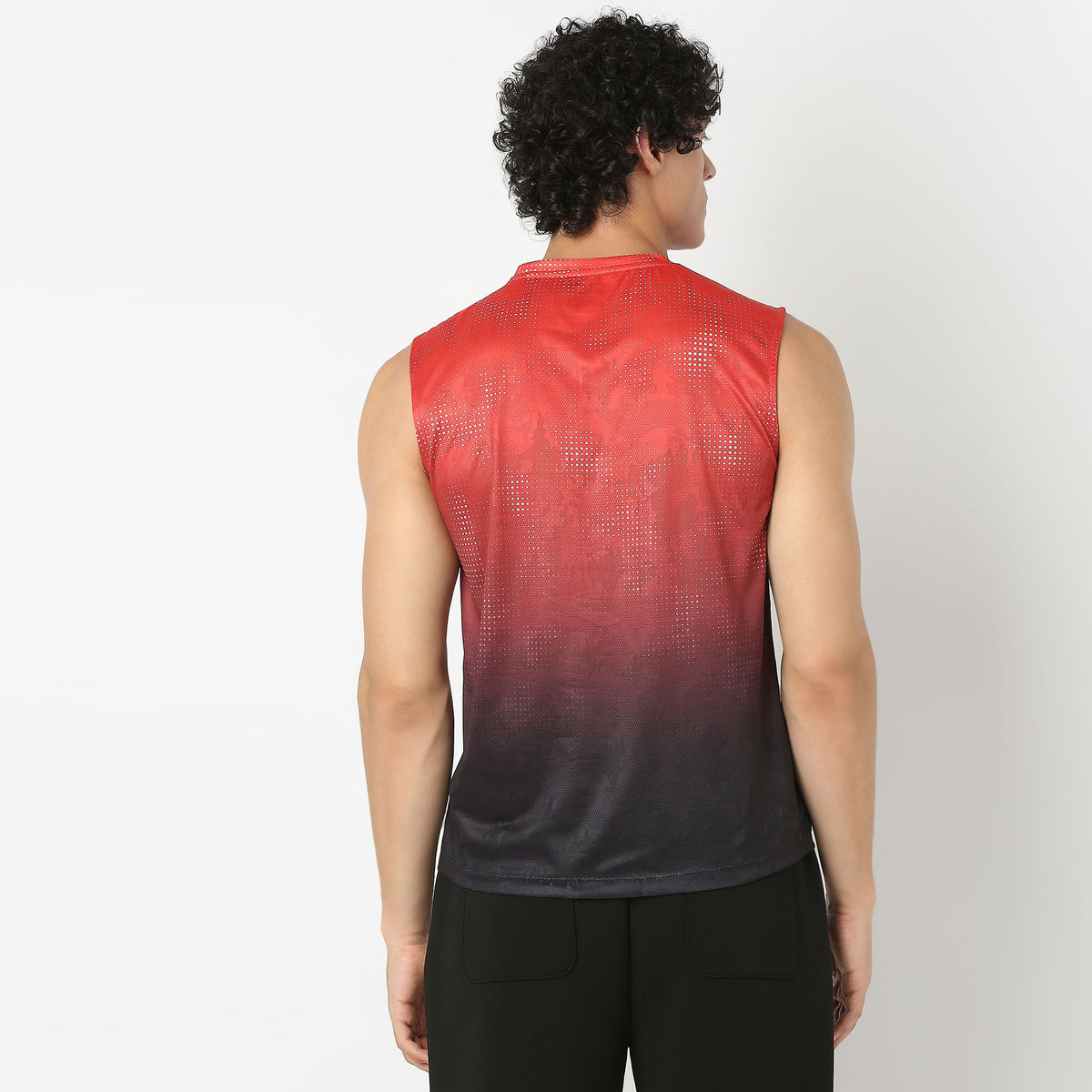 Crew Neck Sleeveless All Over Printed Easy DryFast Wicking Breathable T-Shirt