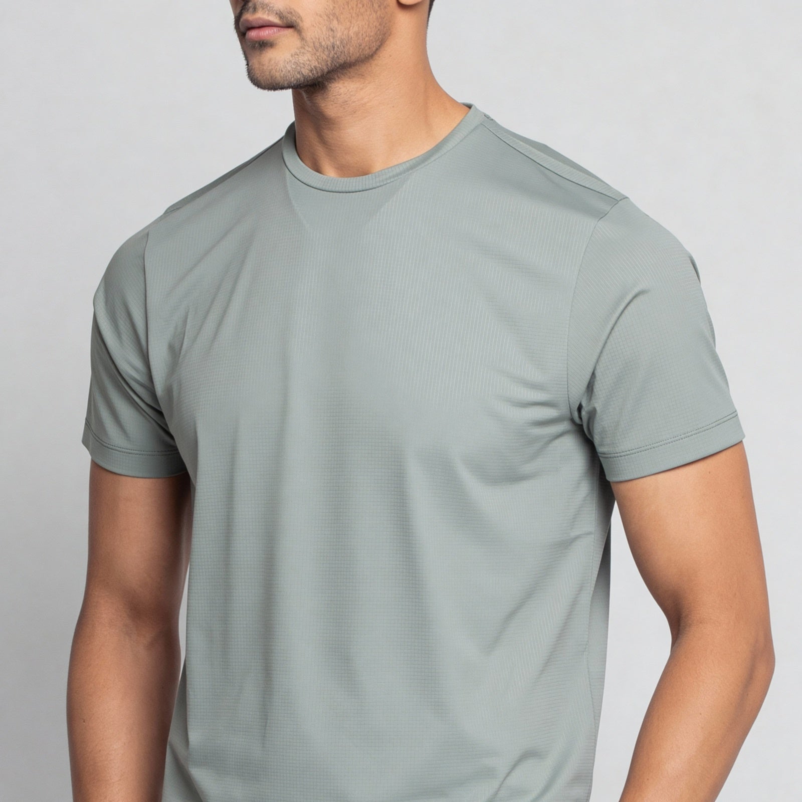 Structured Crew Neck T-Shirt