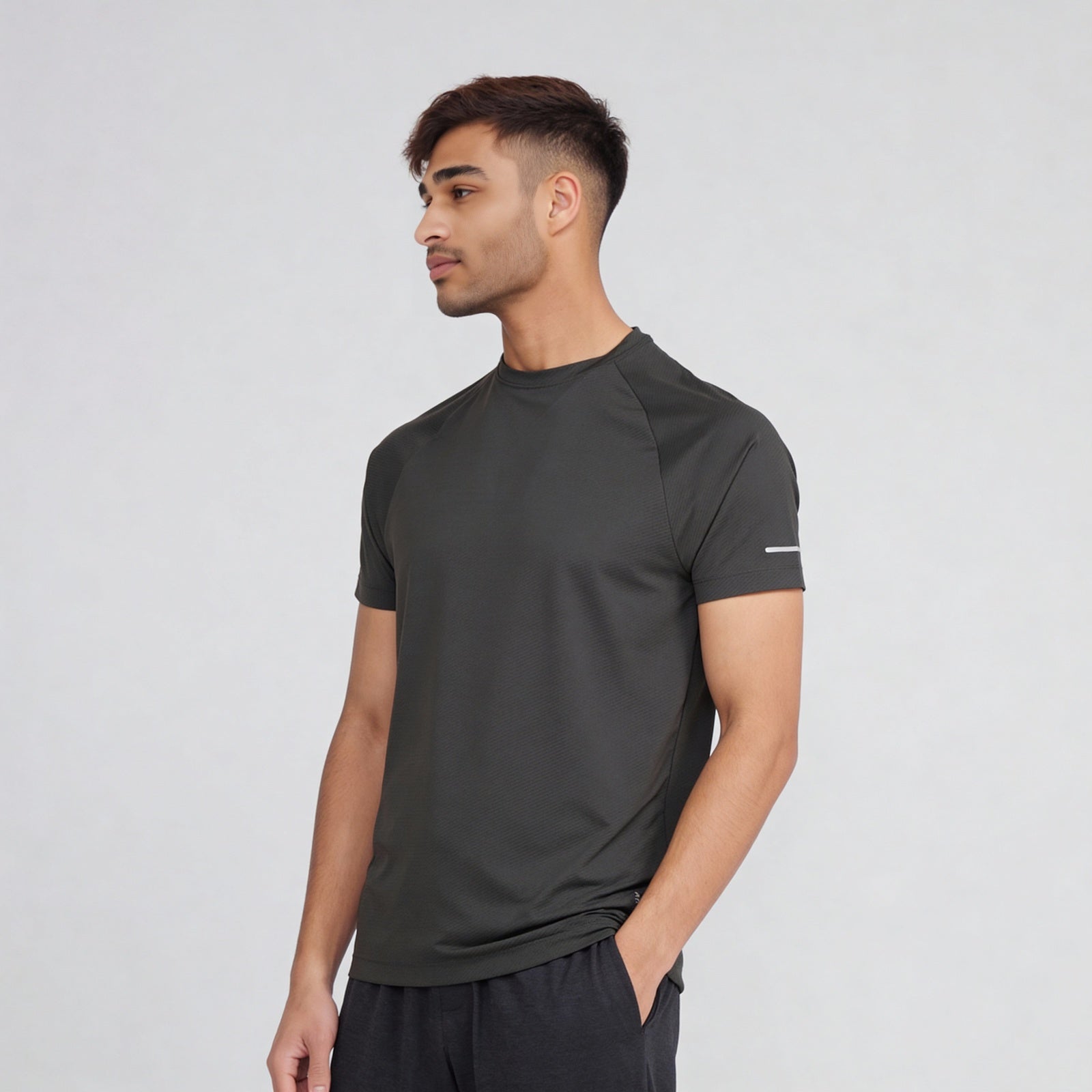 Structured Crew Neck T-Shirt