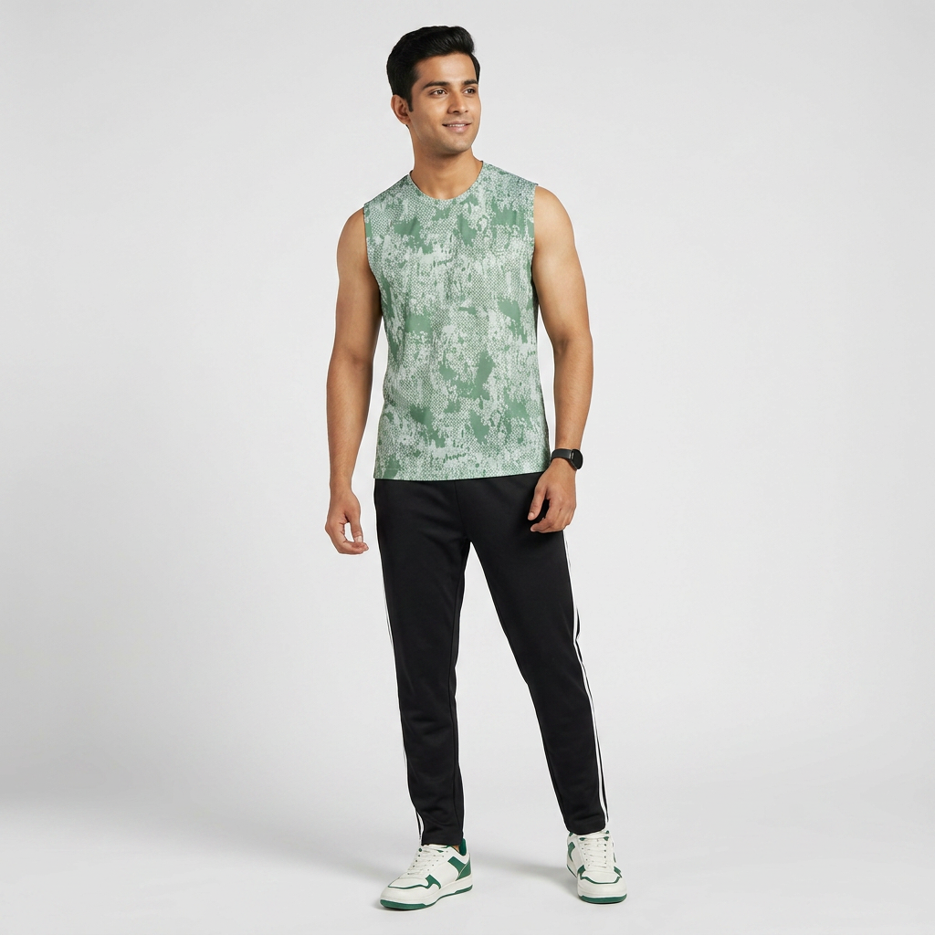 Printed Crew Neck Running T-Shirt
