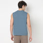 Oversize Jacquard Crew Neck Sleeveless T-Shirt