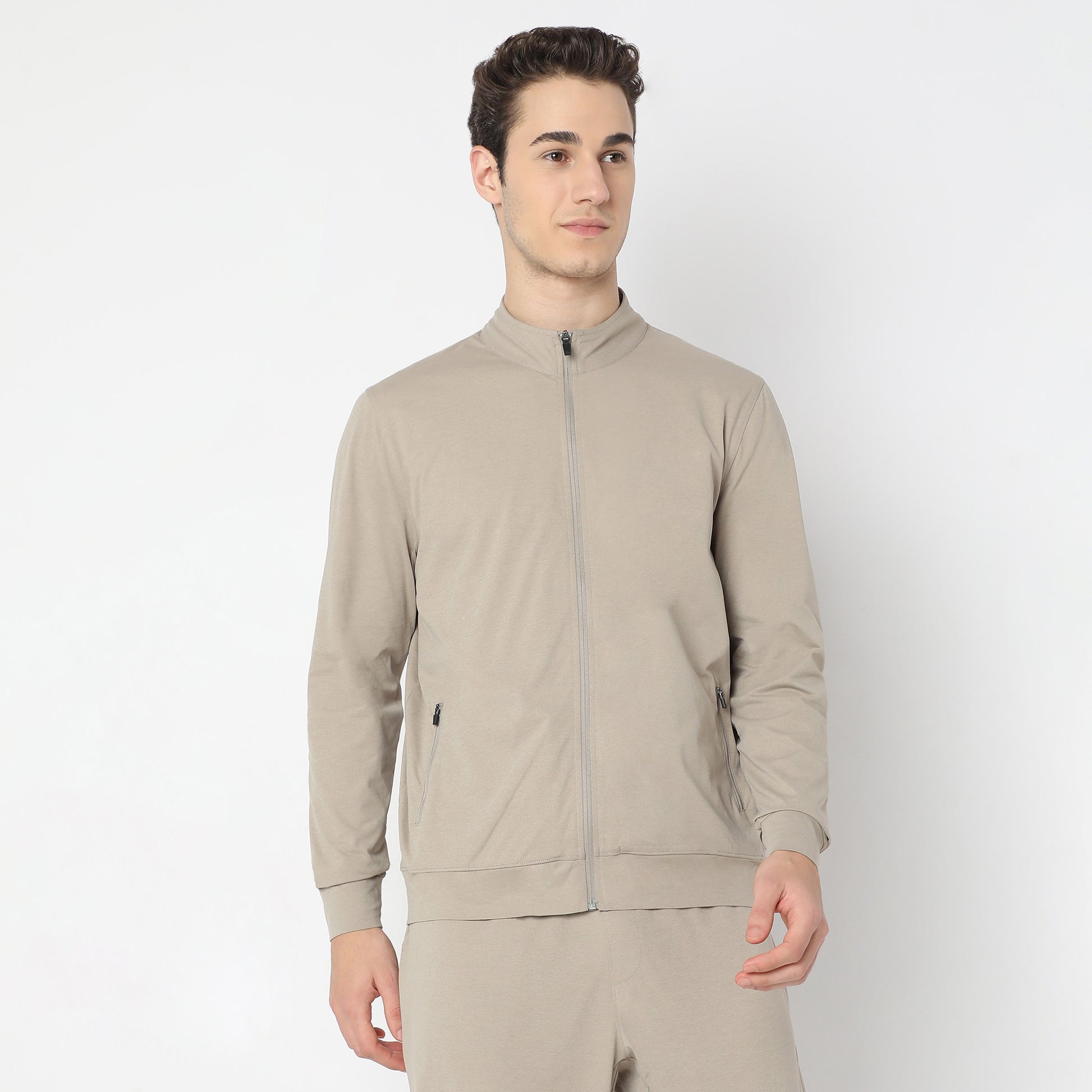 Air jack Solid High Neck Jacket