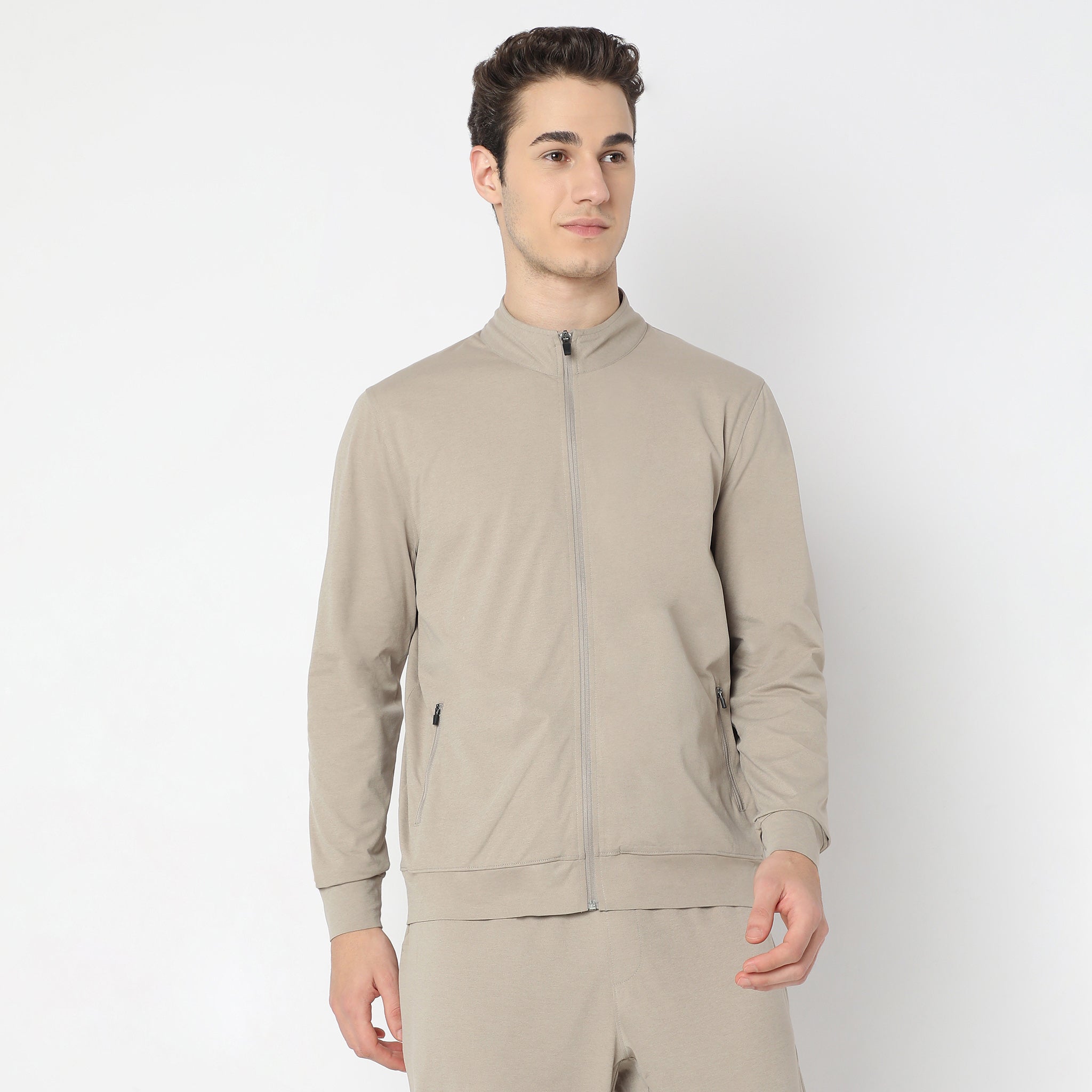 Air jack Solid High Neck Jacket