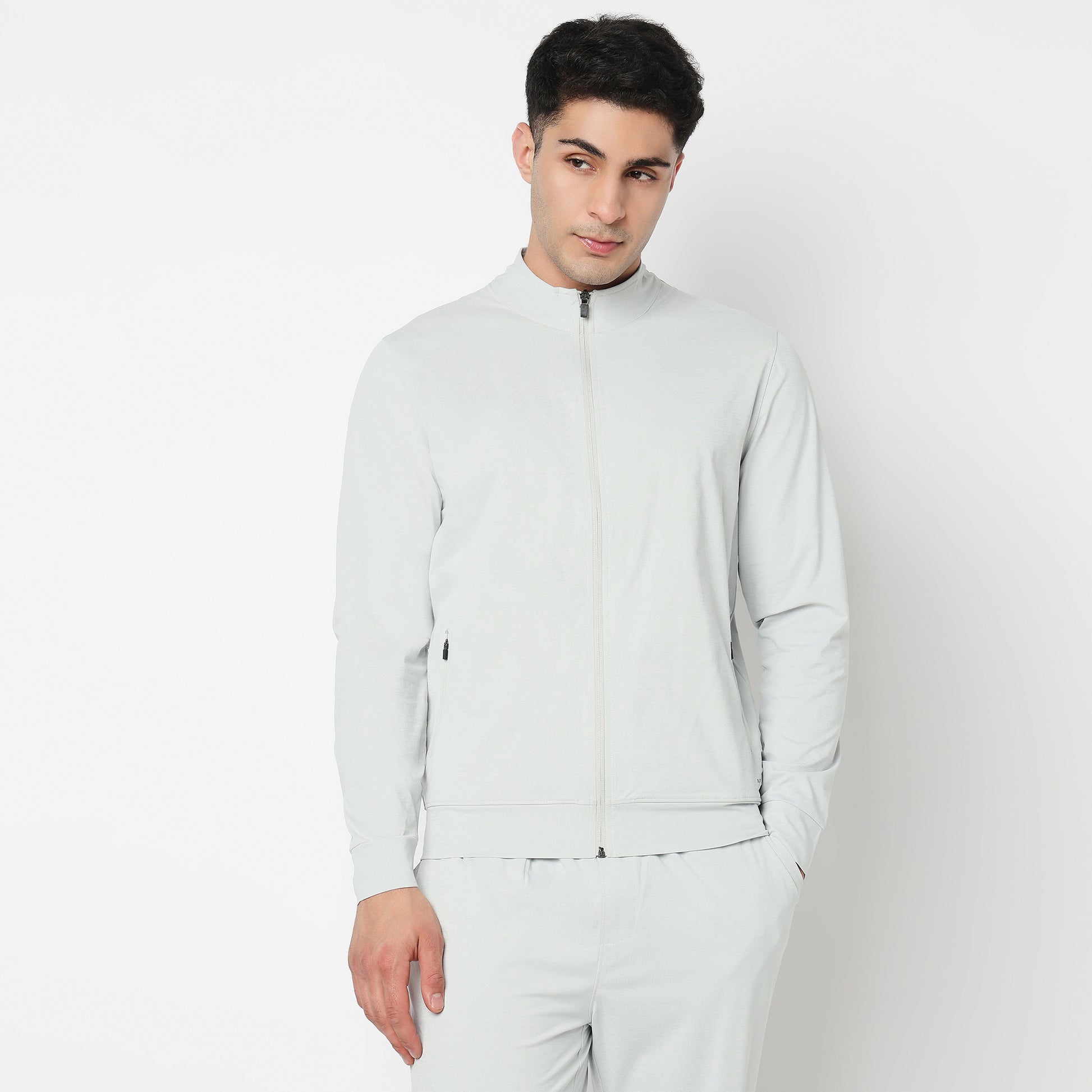 Air jack Solid High Neck Jacket