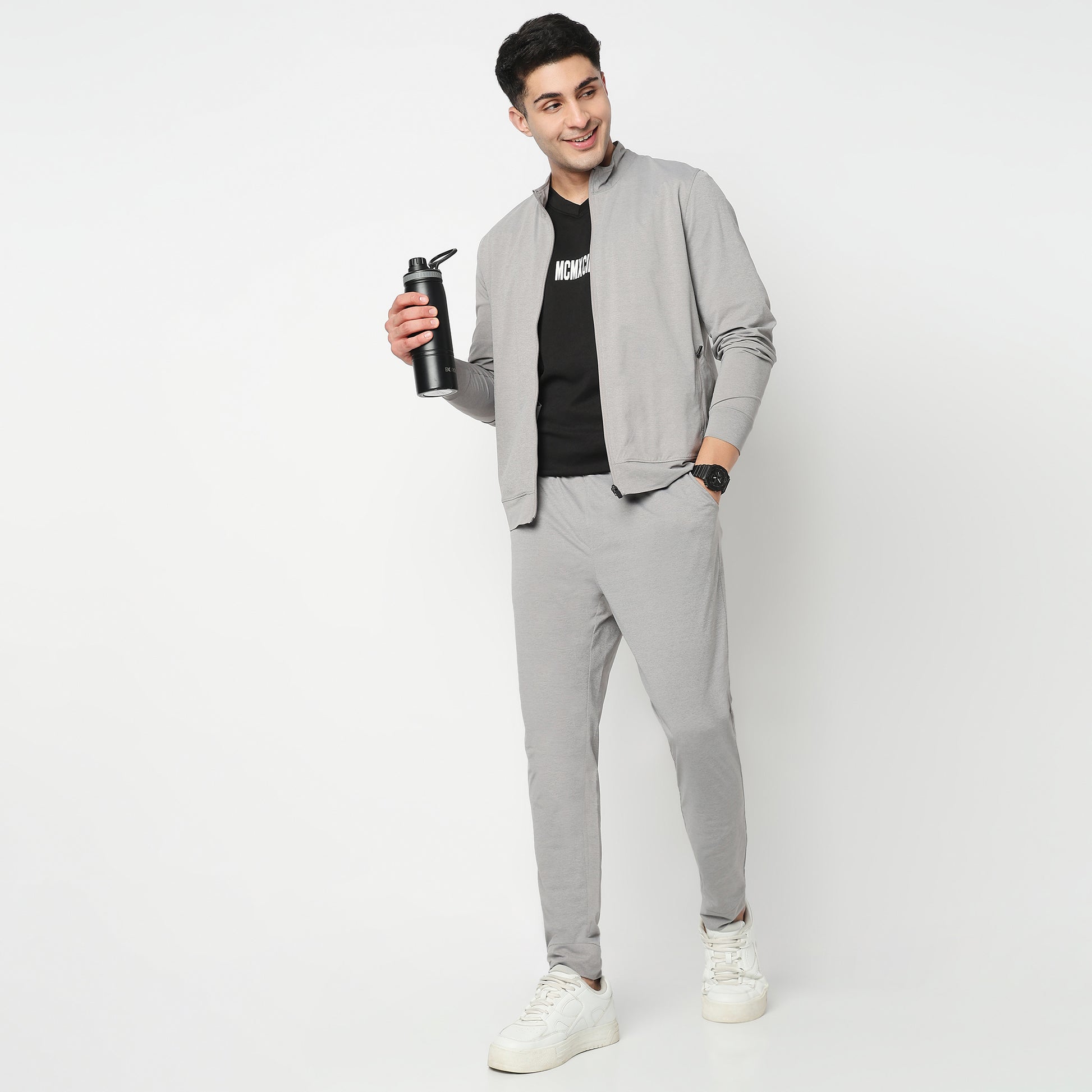 Air jack Solid High Neck Jacket