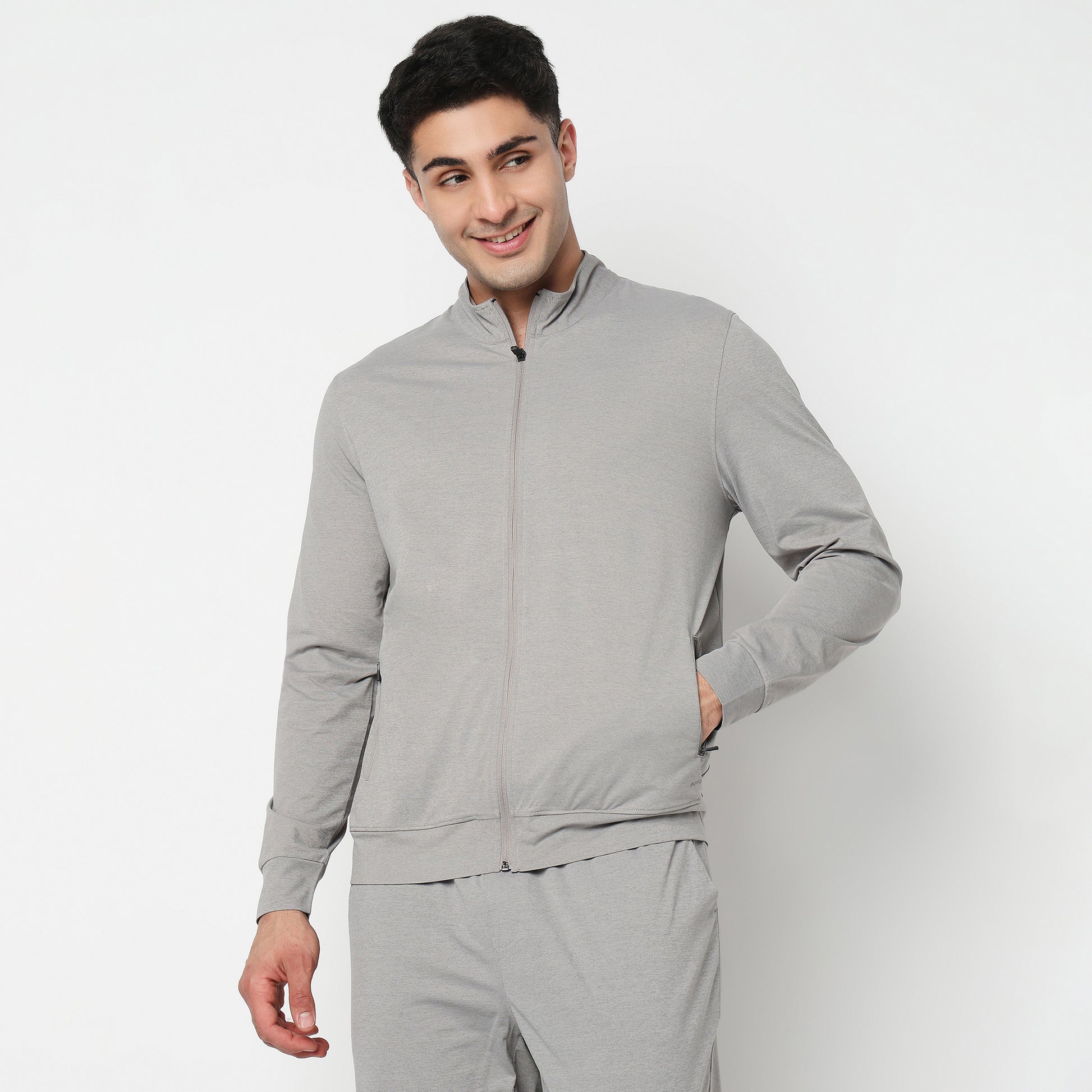 Air jack Solid High Neck Jacket