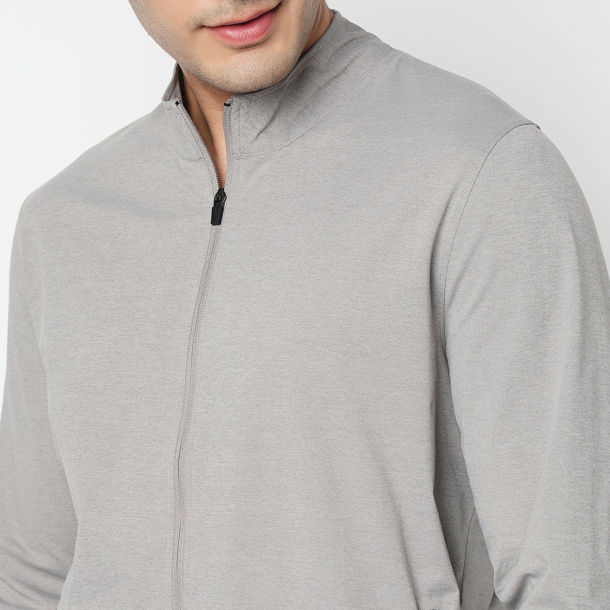 Air jack Solid High Neck Jacket