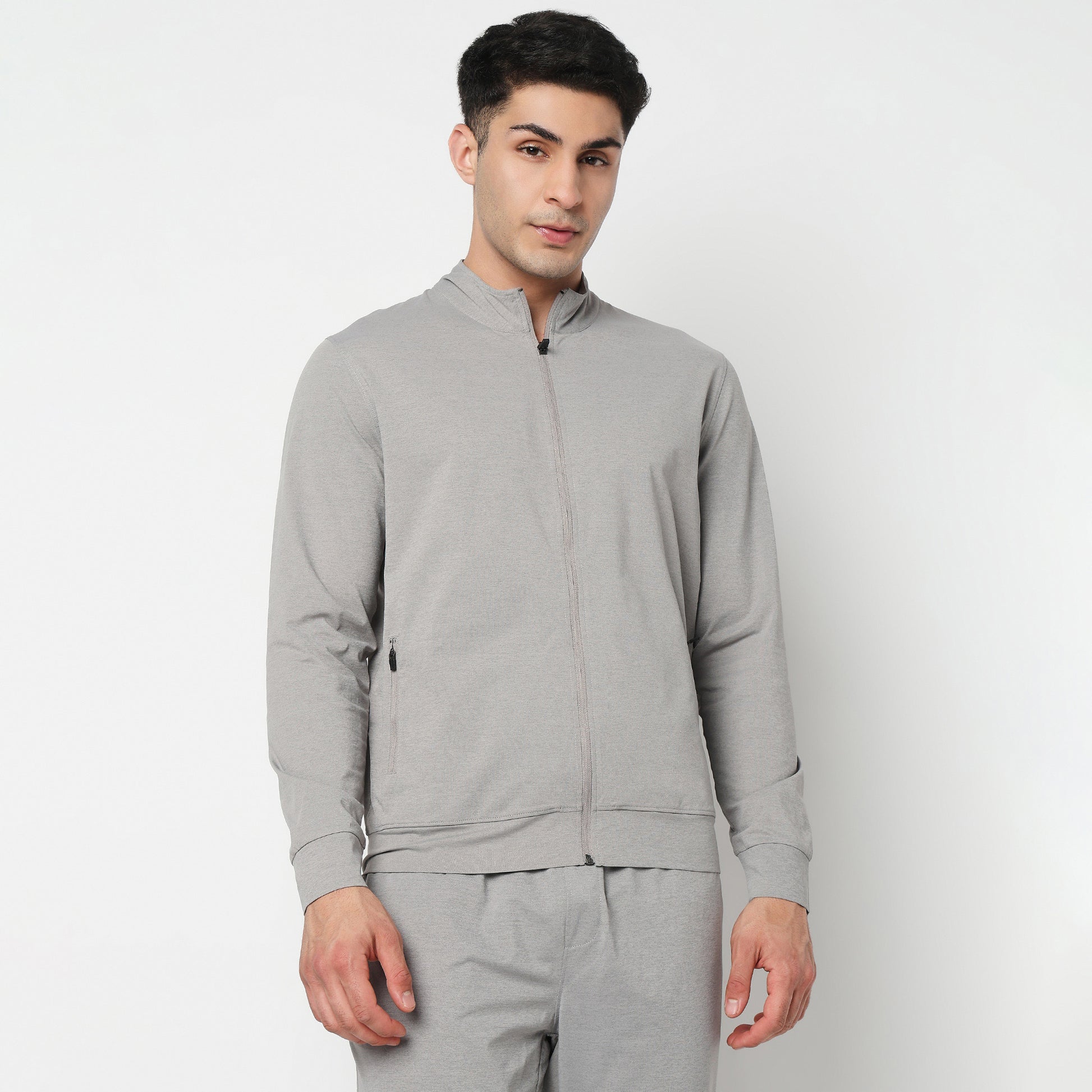 Air jack Solid High Neck Jacket