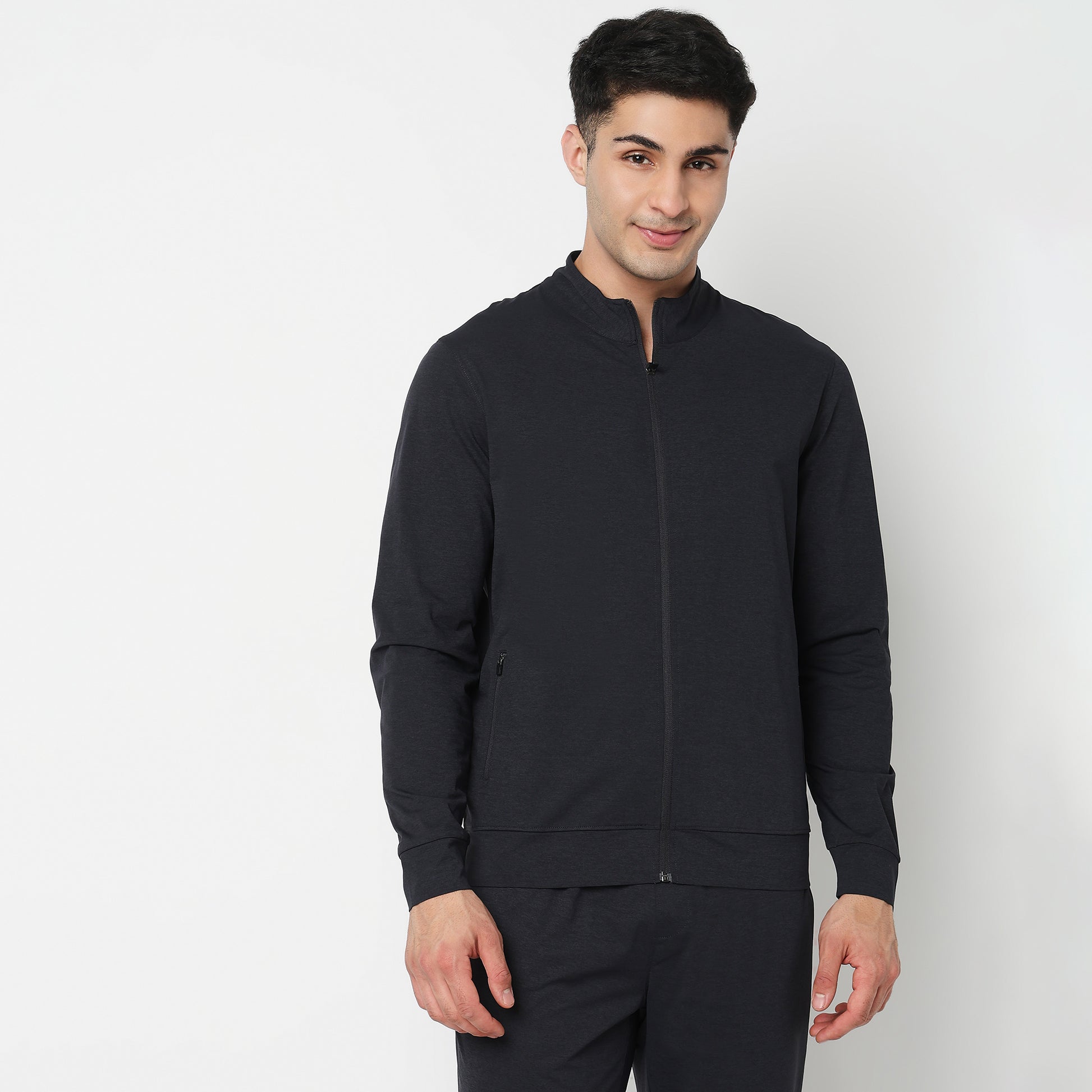 Air jack Solid High Neck Jacket