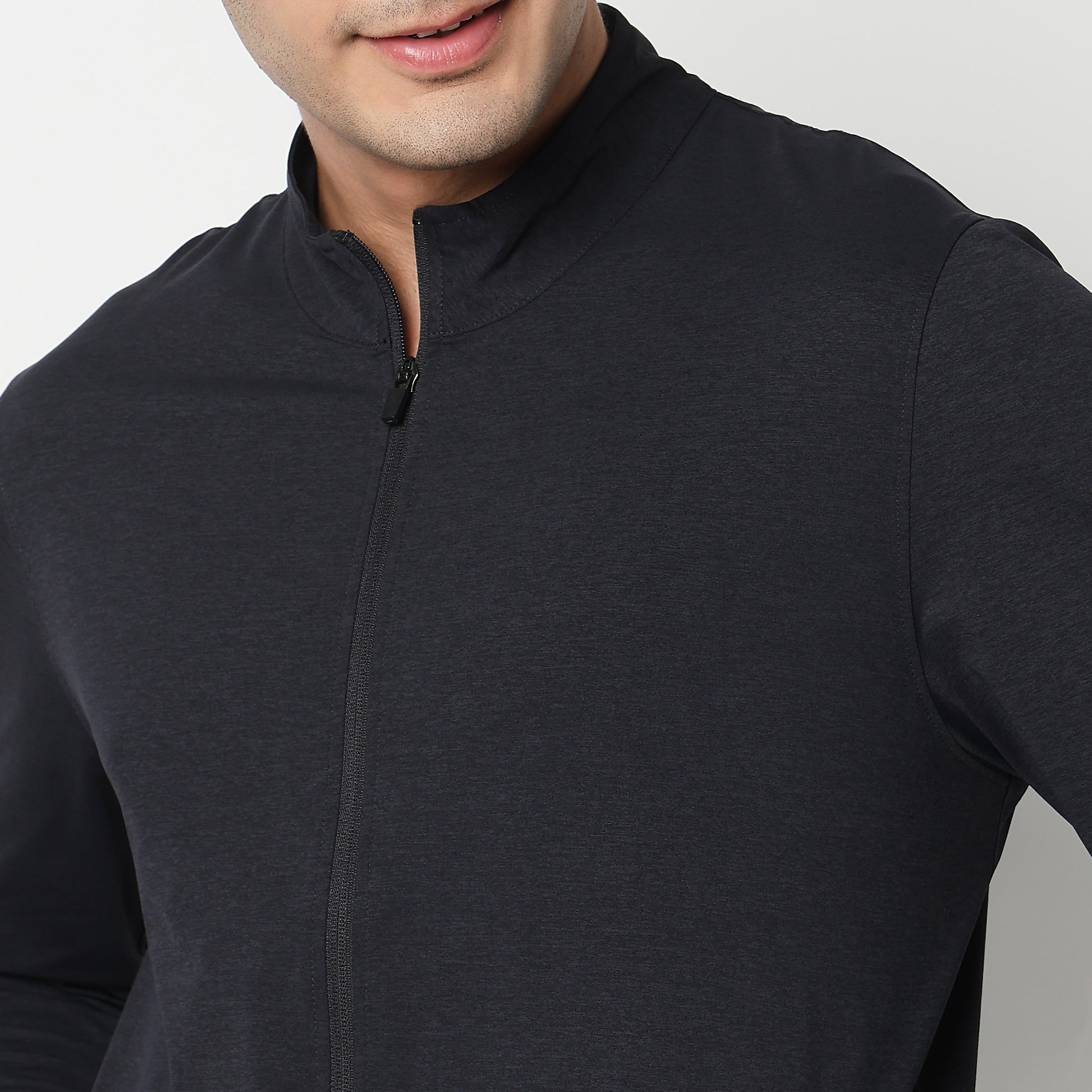 Air jack Solid High Neck Jacket