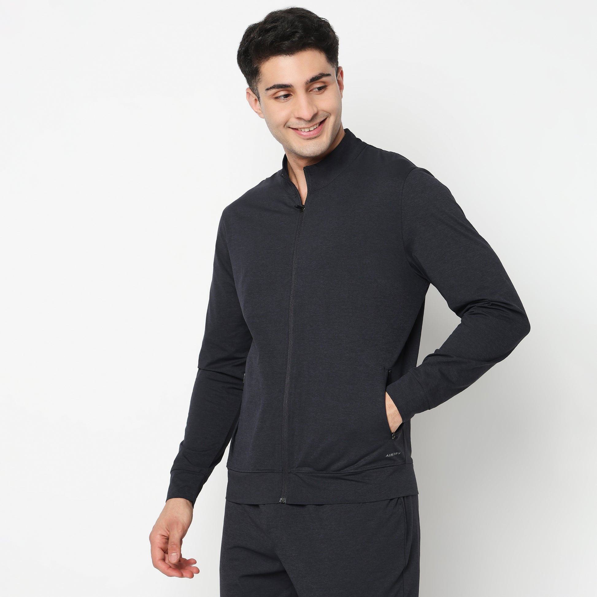 Air jack Solid High Neck Jacket