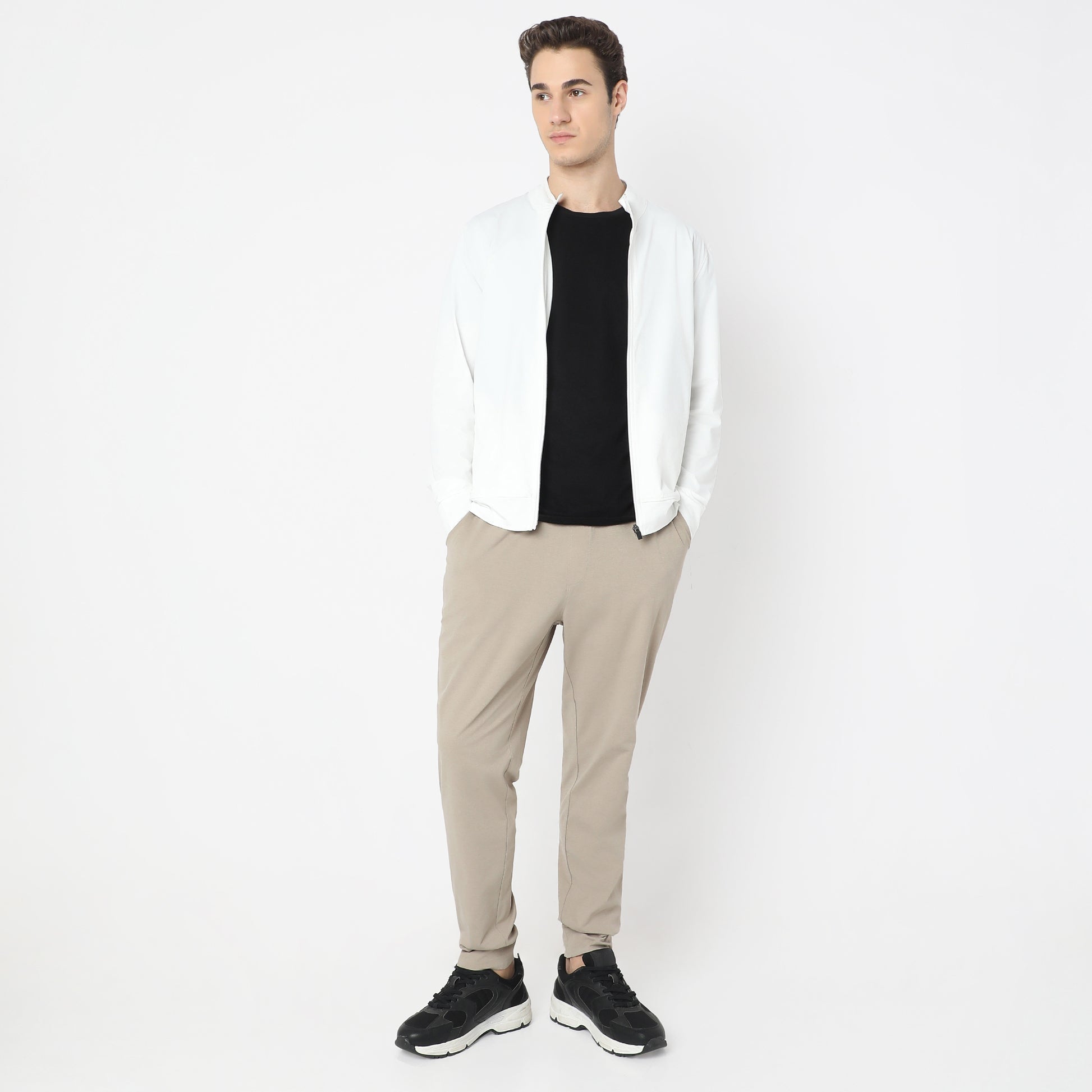 Air jack Solid High Neck Jacket