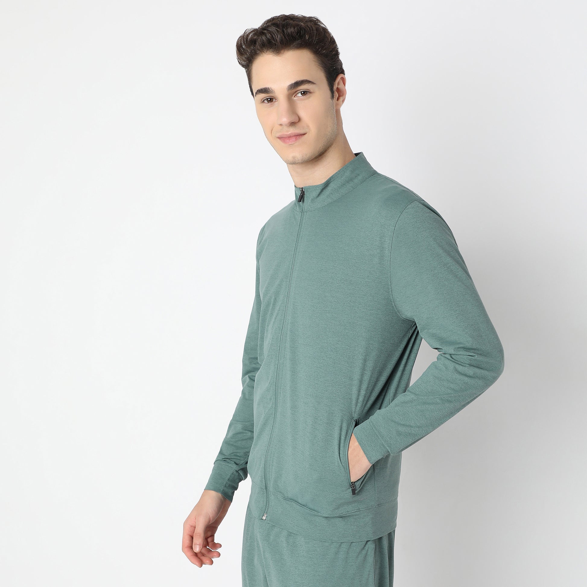 Air jack Solid High Neck Jacket