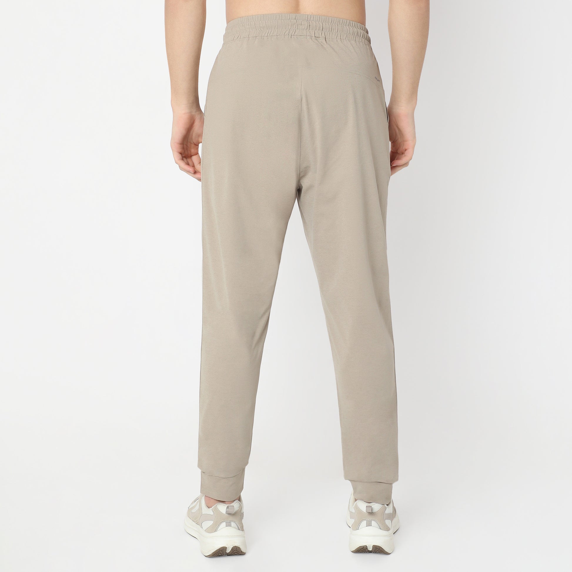 Regular Fit Solid Mid Rise Trackpants