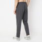 Regular Fit Solid Mid Rise Trackpants