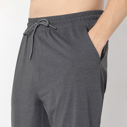 Regular Fit Solid Mid Rise Trackpants