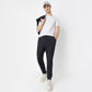 Regular Fit Solid Mid Rise Trackpants