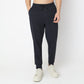 Regular Fit Solid Mid Rise Trackpants