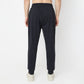 Regular Fit Solid Mid Rise Trackpants