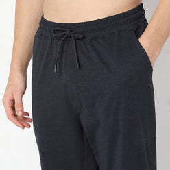 Regular Fit Solid Mid Rise Trackpants