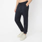 Regular Fit Solid Mid Rise Trackpants