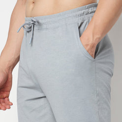 Regular Fit Solid Mid Rise Trackpants