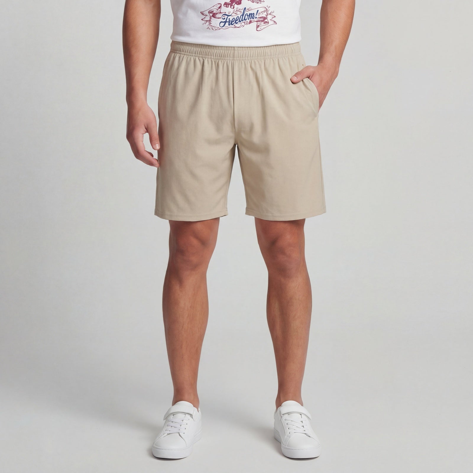 Solid Mid Rise Flex shorts