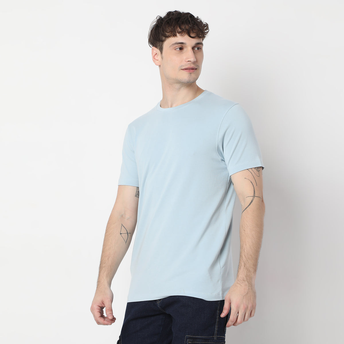 Modern Home All Day Snug Crew Neck Half Sleeve T-Shirt