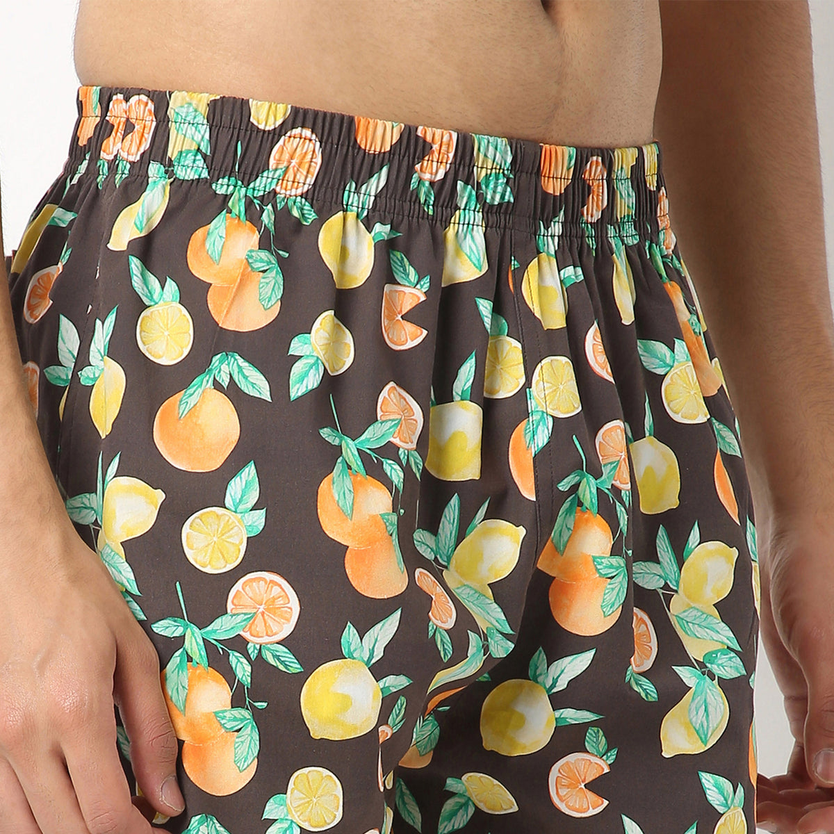 Regular Fit Printed Above Knee Mid Rise Shorts
