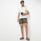 Regular Fit Printed Above Knee Mid Rise Shorts