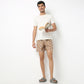 Regular Fit Printed Above Knee Mid Rise Shorts