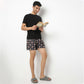 Regular Fit Printed Above Knee Mid Rise Shorts