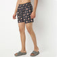 Regular Fit Printed Above Knee Mid Rise Shorts