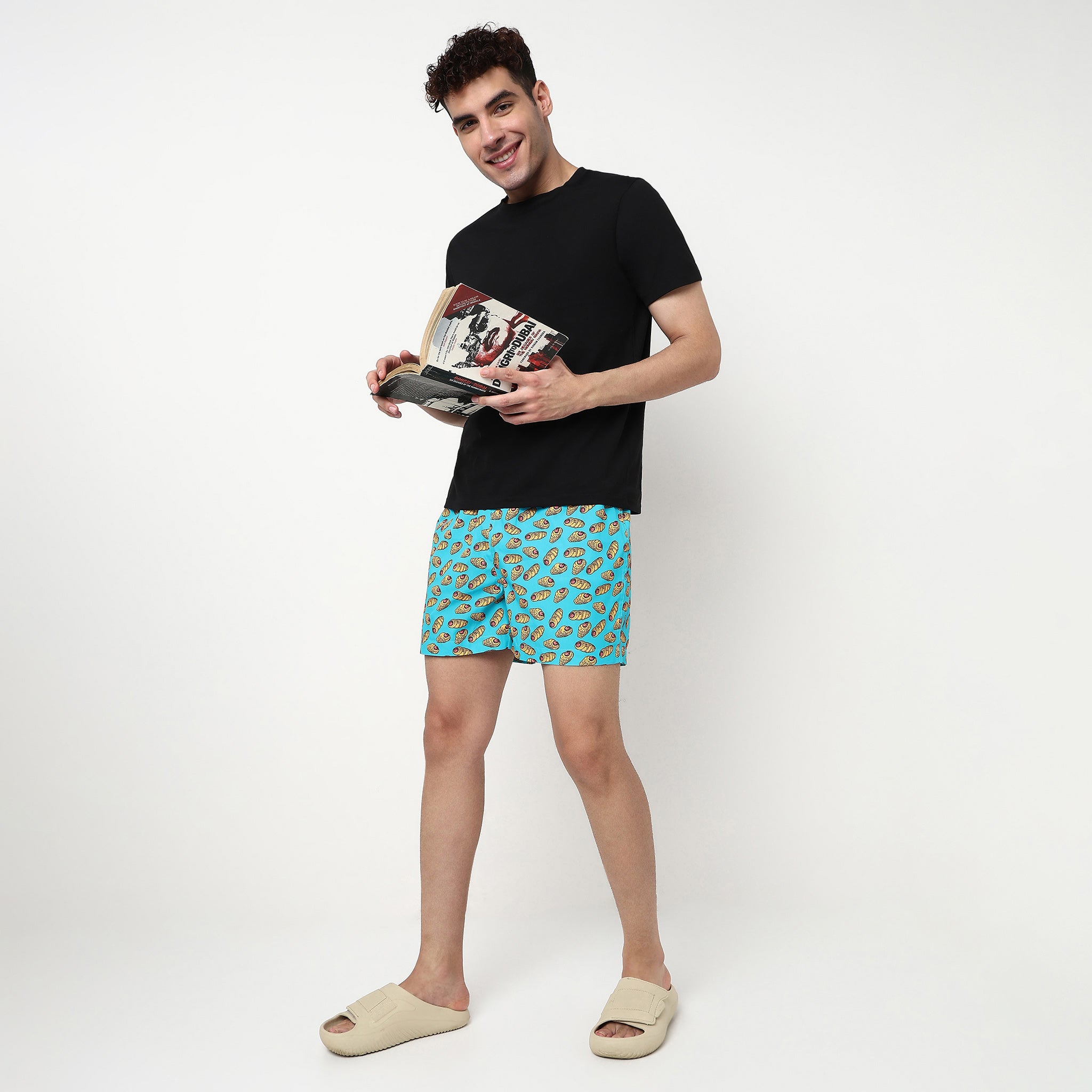 Cotton Viscose Printed Shorts