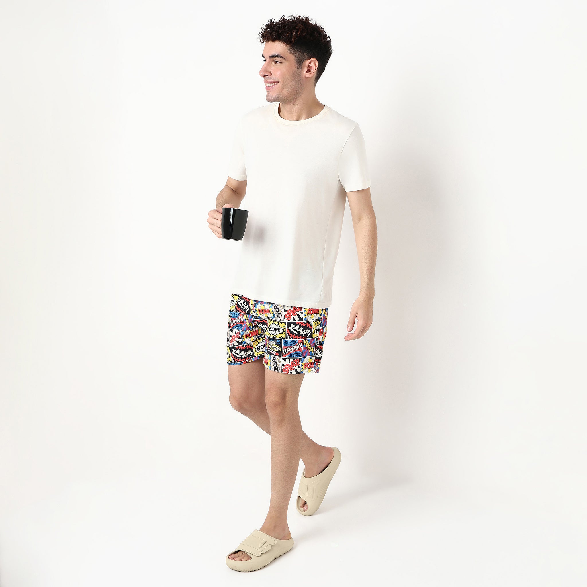 Printed Cotton Viscose Shorts