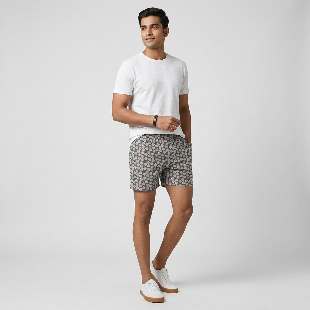 Cotton Printed Lounge Shorts
