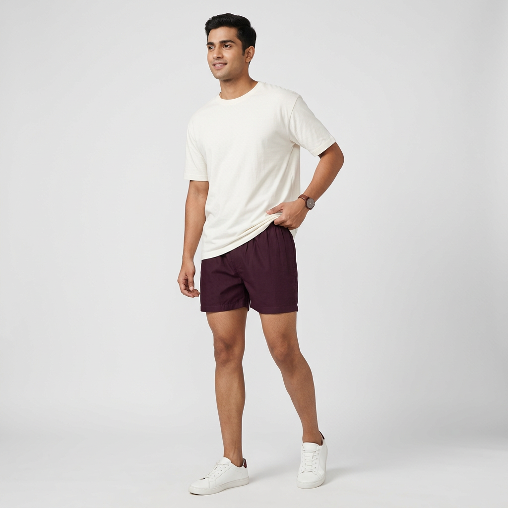 Cotton Solid Lounge Shorts