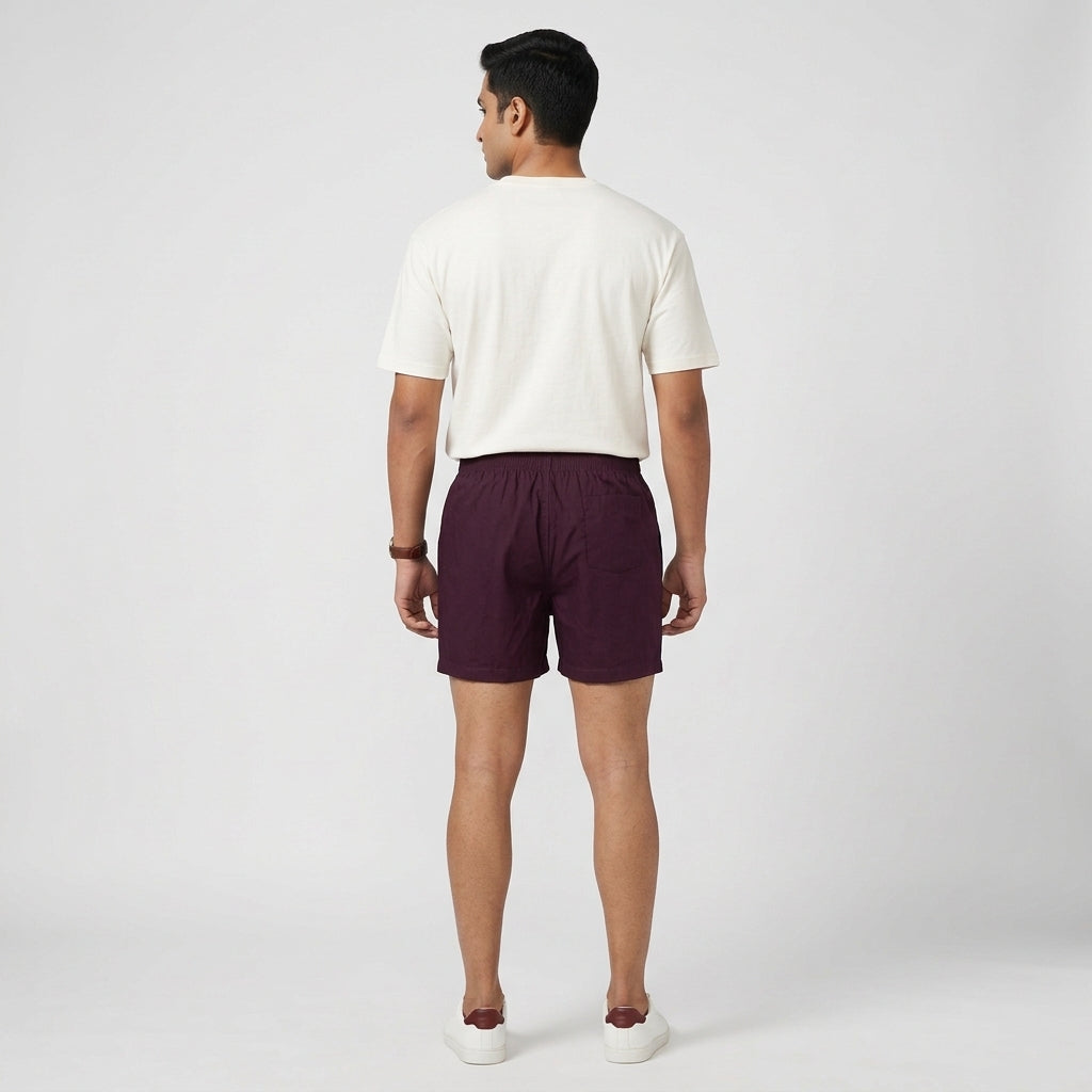 Cotton Solid Lounge Shorts