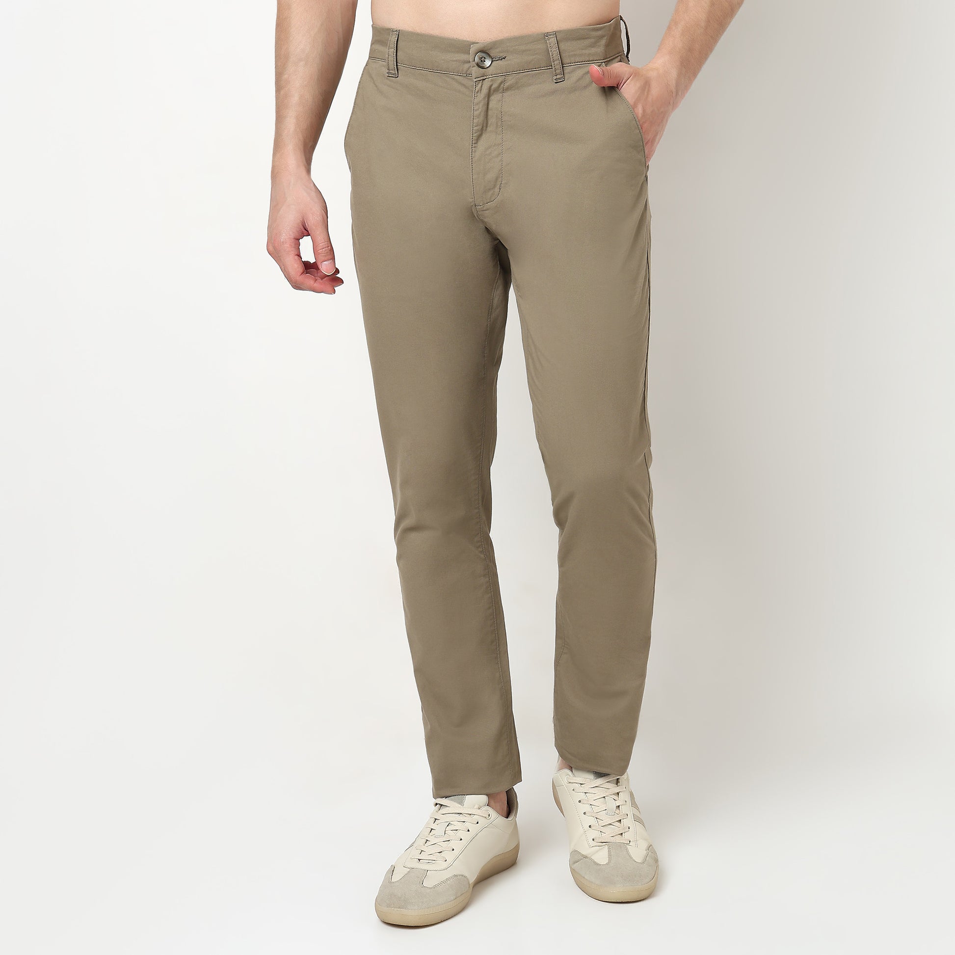 Solid Ankle Length Elemental Chinos