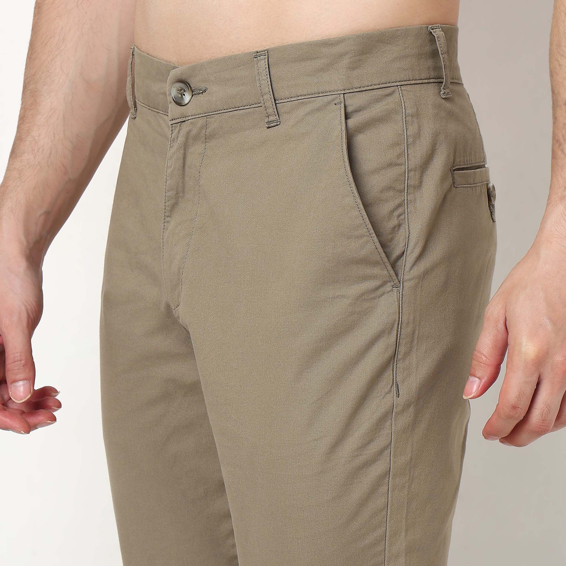 Solid Ankle Length Elemental Chinos