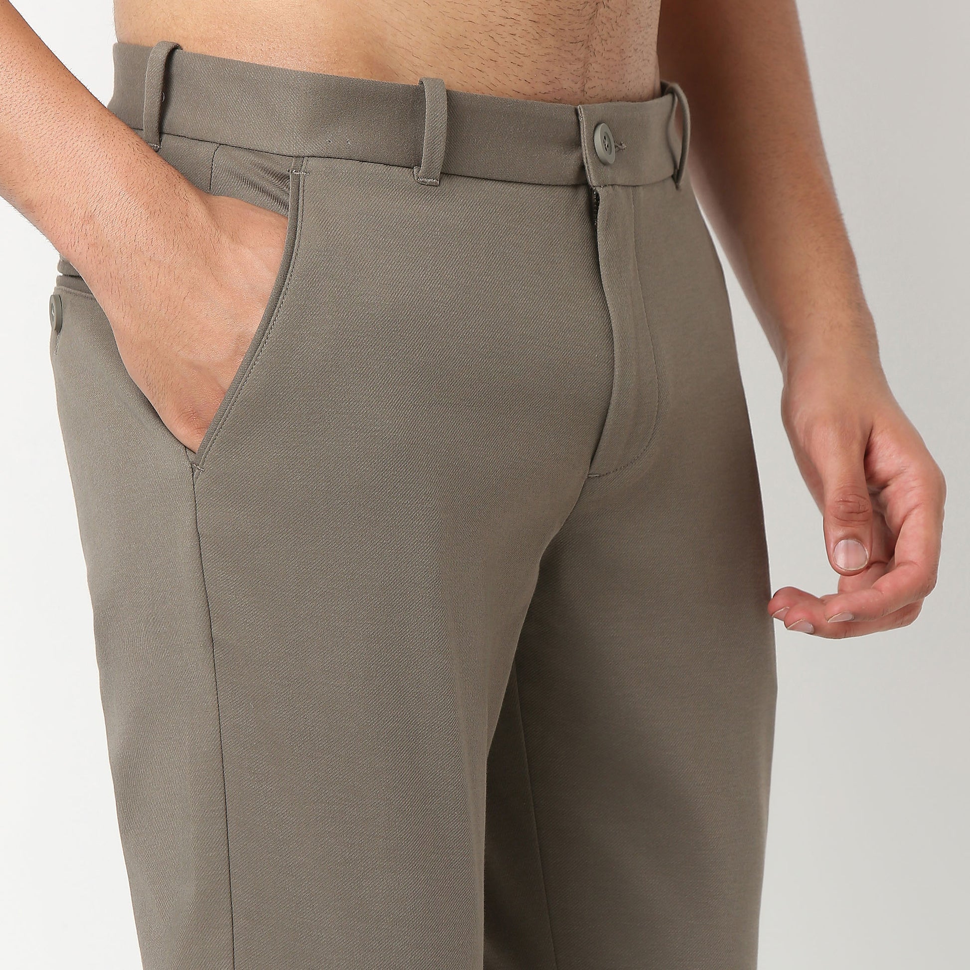 Ankle Length Knit Crop Chinos - Ulitimate Comfort - 4 Way Stretch & Flexibility