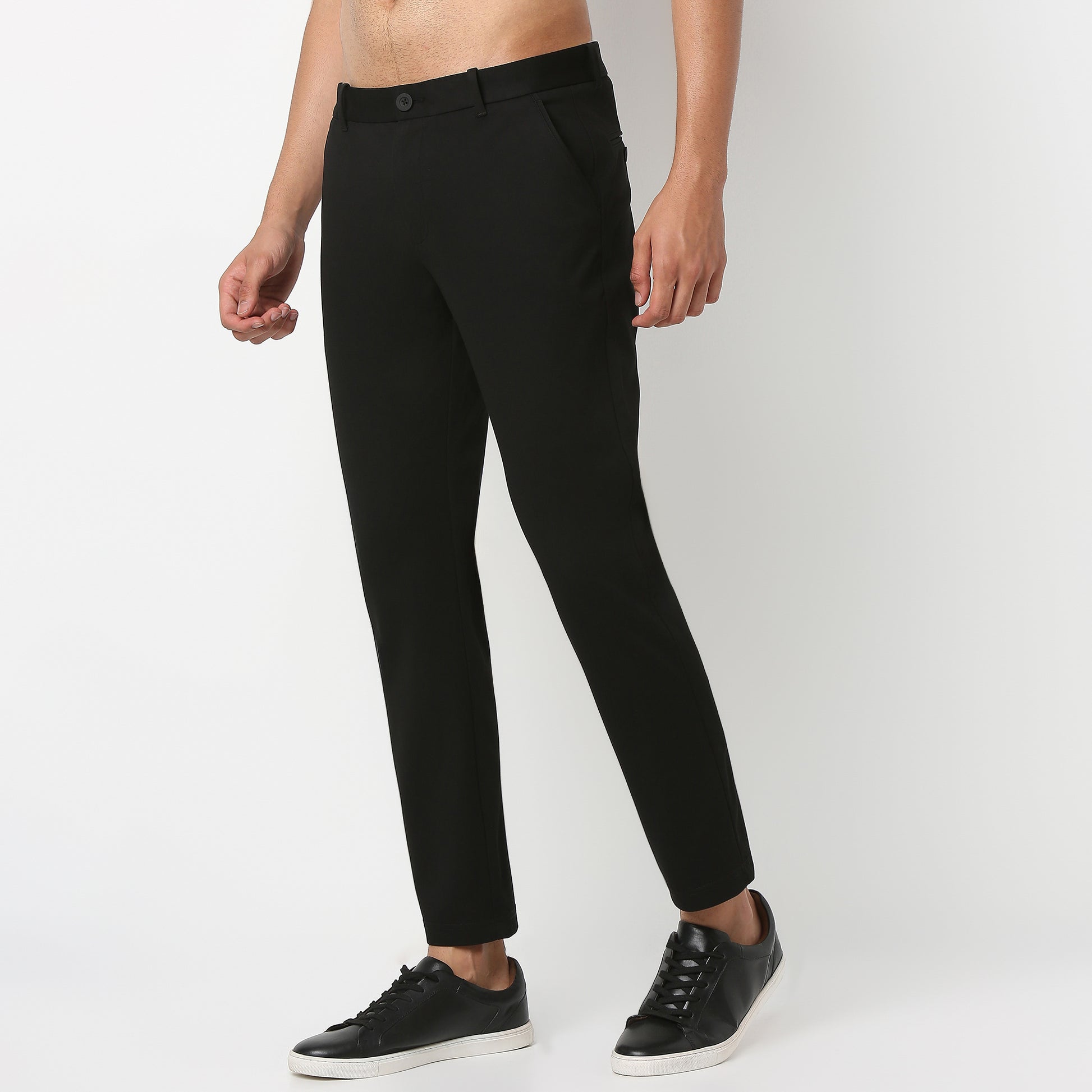 Ankle Length Knit Crop Chinos - Ulitimate Comfort - 4 Way Stretch & Flexibility