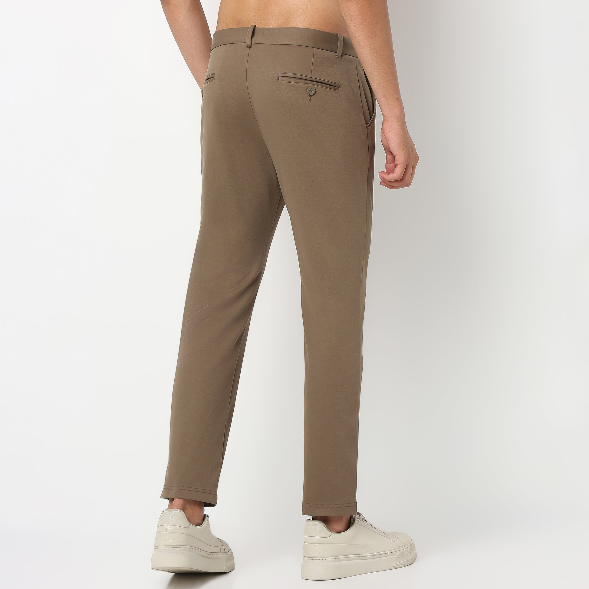Ankle Length Knit Crop Chinos - Ulitimate Comfort - 4 Way Stretch & Flexibility