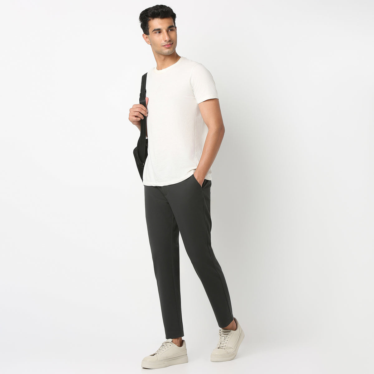 Ankle Length Knit Crop Chinos - Ulitimate Comfort - 4 Way Stretch & Flexibility